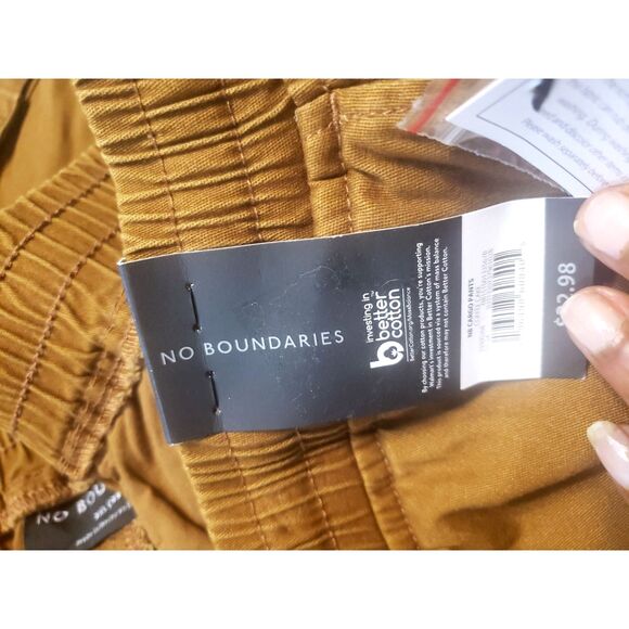 NWT No Boundaries Brown Elastic Waist Drawstring 8 Pocket Cargo Pants Size 3XL - Picture 10 of 12